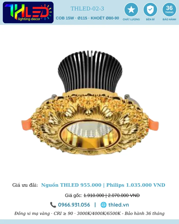 Đèn âm trần Thled 02 3
