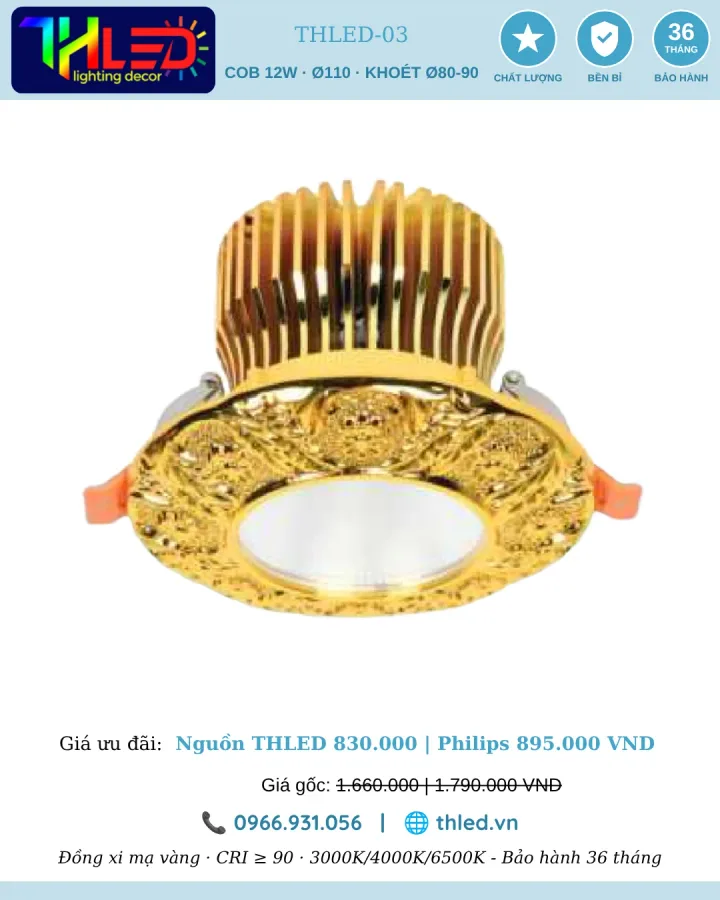 Đèn âm trần Thled 03