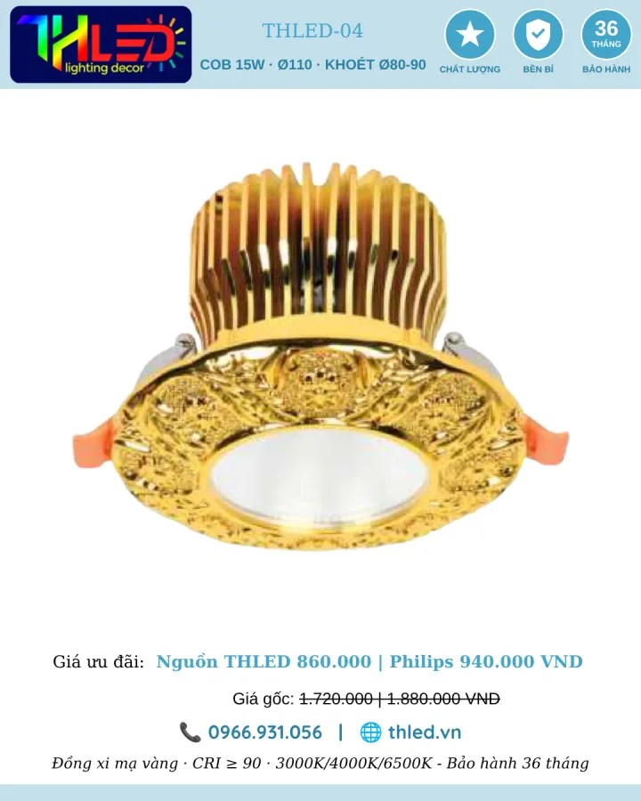 Đèn âm trần Thled 04