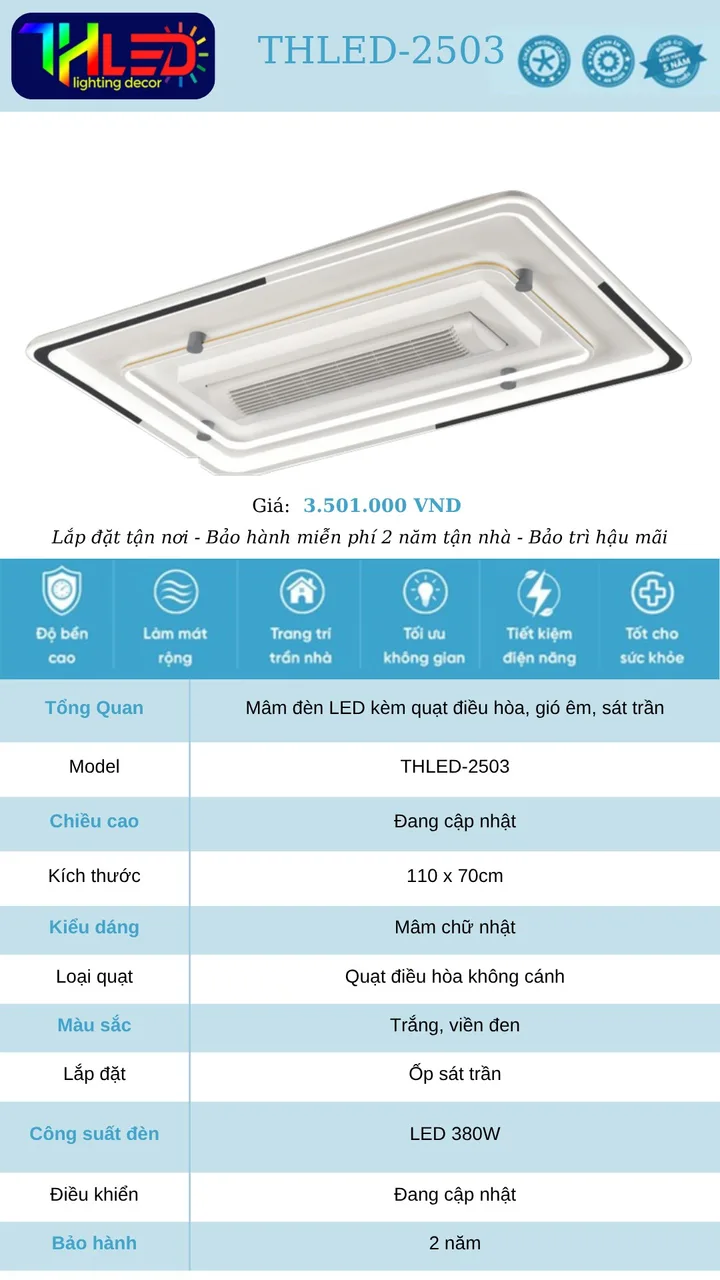 Quạt trần Thled 2503 - null