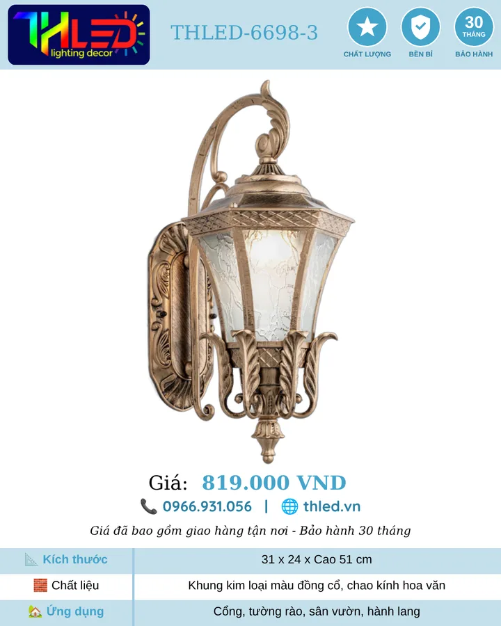 Đèn vách THLED-6698-3