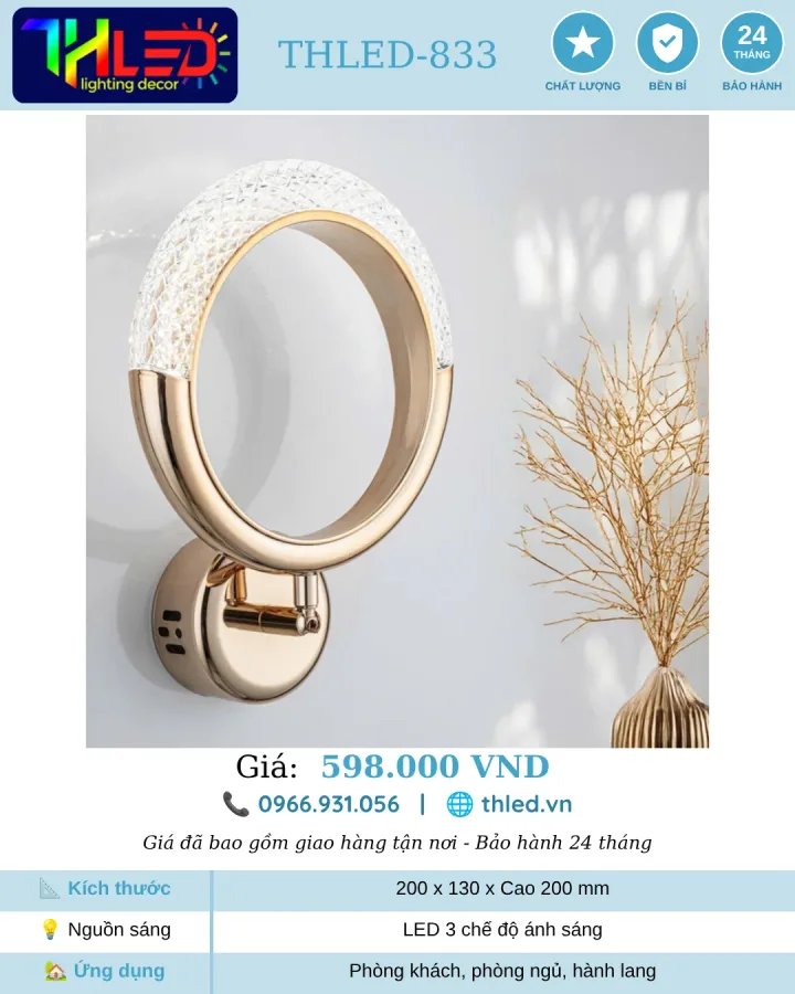 Đèn vách THLED-833